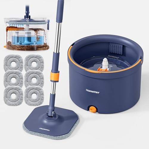 HoMettler Spin Mop and Bucket Set, Mop Bucket by Homettler