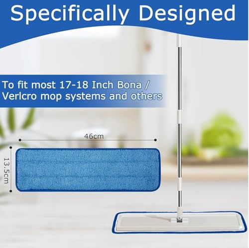 3 Pack of 18 inch Microfiber Mop Pad Universal - Image 3