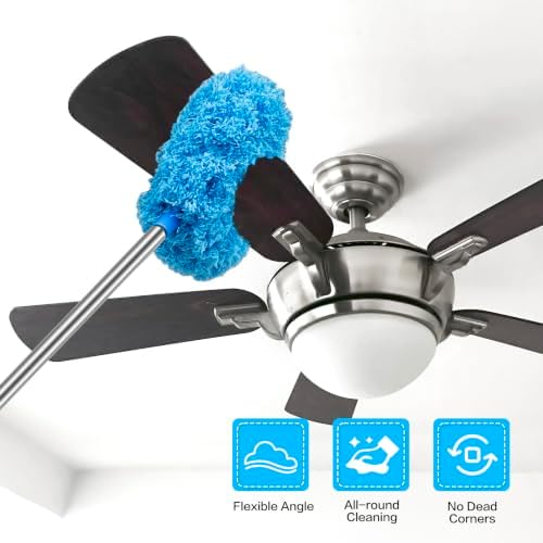 Ceiling Fan Cleaner Duster Reusable Microfiber Ceiling Fan Blade Cleaner - Image 2