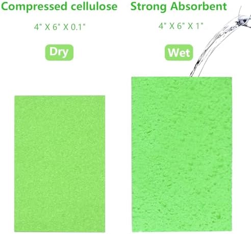 Cellulose Sponges, Large Size 4" x 6" x 1" - Image 6