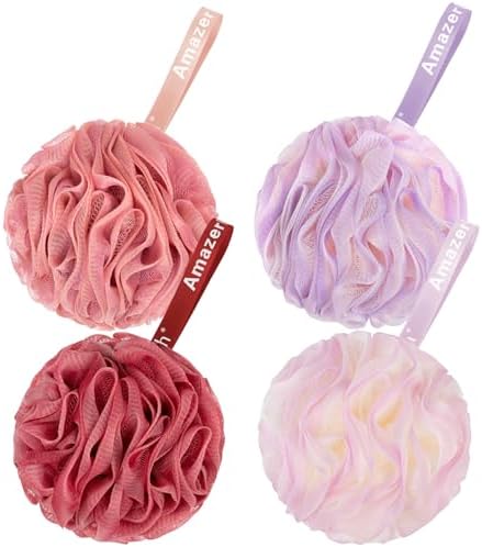 AmazerBath Loofah Sponge 60g/Piece, Exfoliating Bath Sponge Body Scrubber by AmazerBath