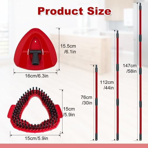 DLAIMI Mop Handle Replacement for Ocedar, 4 Section 30" to 58" Extendable - Image 4