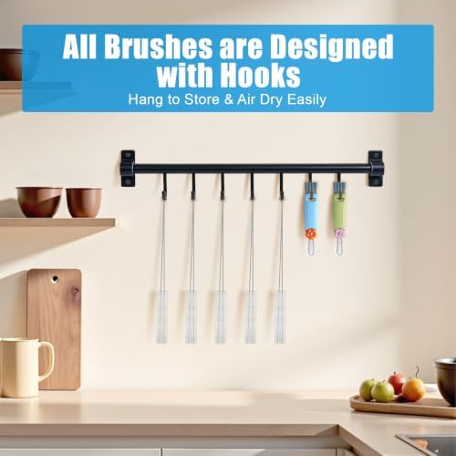 12Pcs Multifunctional Cleaning Brush, 3-in-1 Lid Cleaning Brush Set - Image 6