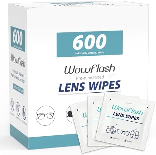 600 Count Pre-Moistened Lens Wipes by Wowflash