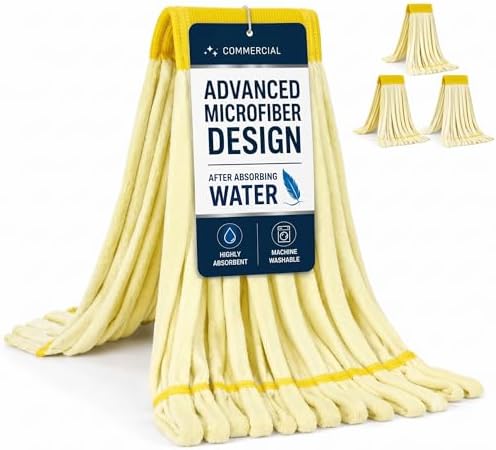 Microfiber Mop Head Replacement, Heavy Duty Commercial Tube Wet Mop Head Refill by Unknown