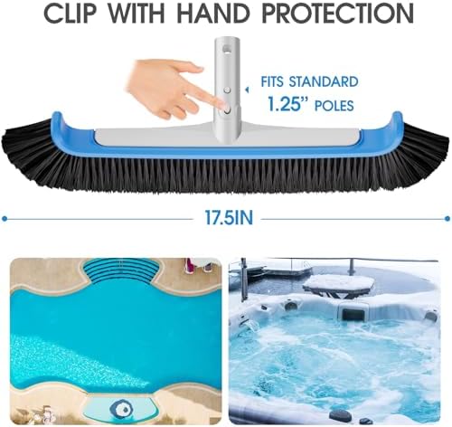 TidyMister Pool Brush 17.5'' Heavy Duty Swimming Pool Brushes - Image 5