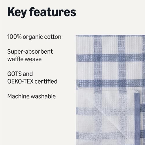 Amazon Basics Organic Cotton Waffle Kitchen Dish Towels - Image 2