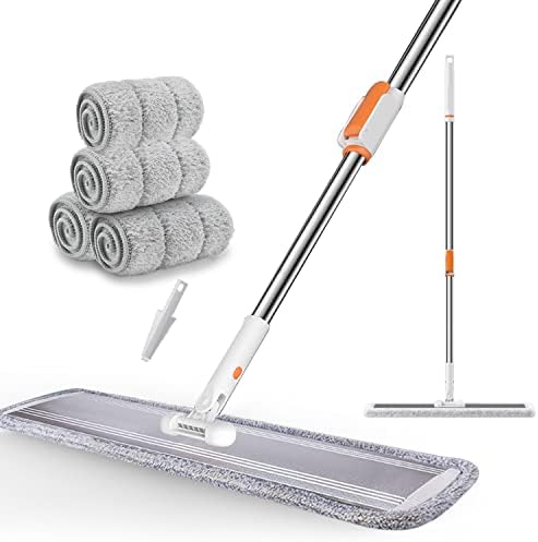 Flat Dust Mop 32 in Commercial Microfiber Mop Floors Heavy Duty by Yourhouseworkhelper