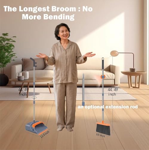 Upgrade Long Handle Design Broom and Dustpan Set - Image 3