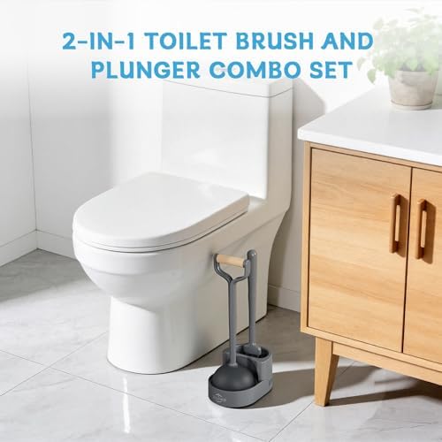 Sellemer Toilet Brush and Plunger Set, Curved Head - Image 7