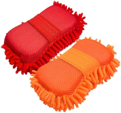 2 PCS Microfiber Car Wash Sponge, Scratch-Free Vehicle Washing Mitt by Unknown