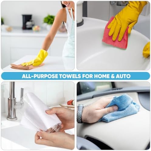 AIDEA Microfiber Cleaning Cloth Roll-75PK, Paper Towels 11.5"×11.5" - Image 5
