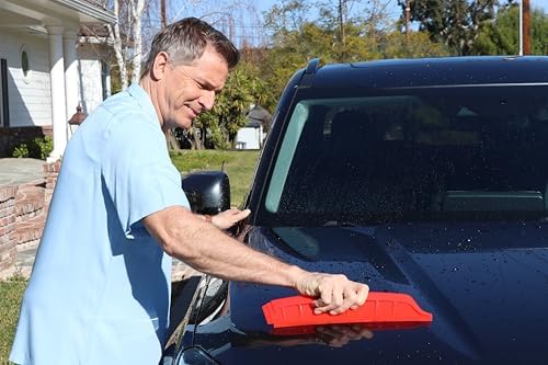 California Car Duster Jelly Blade Flexible Silicone Auto Drying Tool in Red - Image 2