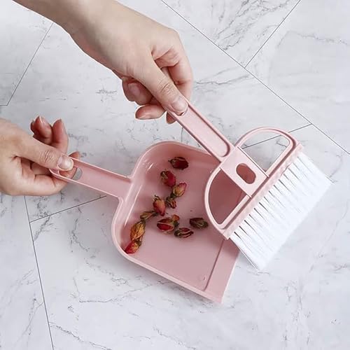 Mini Dustpan and Brush Set, Portable Handheld Household Broom - Image 3