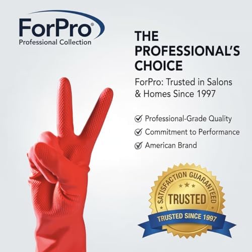 ForPro Premium Natural Rubber Gloves, Wild Cherry - Image 2