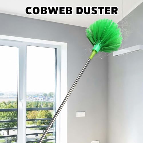Cobweb Duster with Extension Pole, Bafezoze Ceiling Fan Duster with Long Handle - Image 2