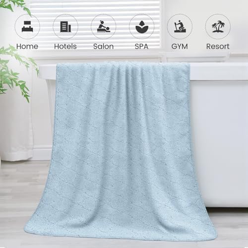 JML Bath Towels, 30 in x 60 in, Light Blue - Image 7