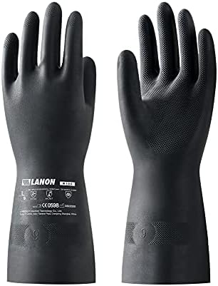 LANON Rubber Chemical Resistant Gloves, Heavy-duty Work by LANONProtection