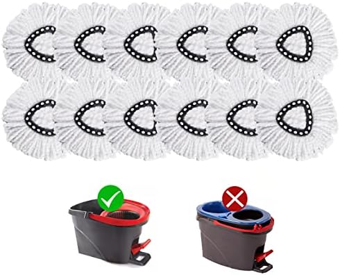 Matthew Cleaning 12Pack White Microfiber Spin Mop Replacement Head Compatible by MATTHEWCLEANINGPRODUCTS