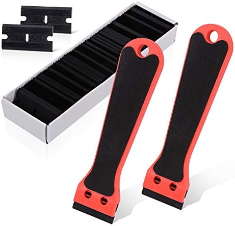 EHDIS 2pcs Plastic Razor Scraper 6-inch Long Handle Adhesive Remover Tool by EHDIS
