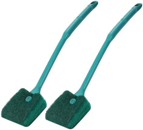 AQUANEAT 2pcs Fish Tank Cleaning Tools, Aquarium Double Sided Sponge Brush by Aquaneat