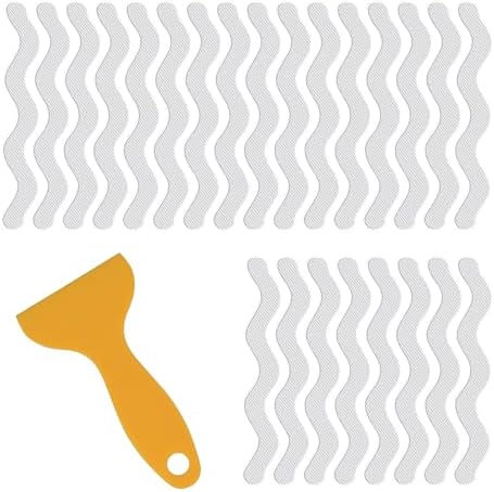 24-Pcs Clear Wave-Shaped Non-Slip Bathtub Stickers by Unknown
