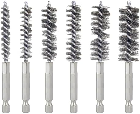 Bore Brush for Drill – 6pcs Stainless Steel Wire Tube Brush in Different Sizes by Unknown