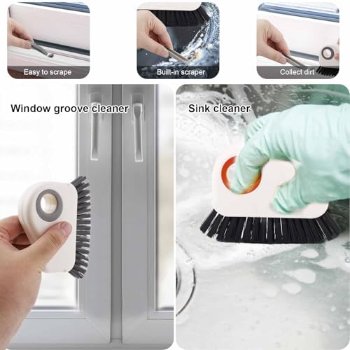 PEUTIER 2pcs Crevice Cleaning Brush, Hard Bristle Window Track Cleaning Tools 2 - Image 4