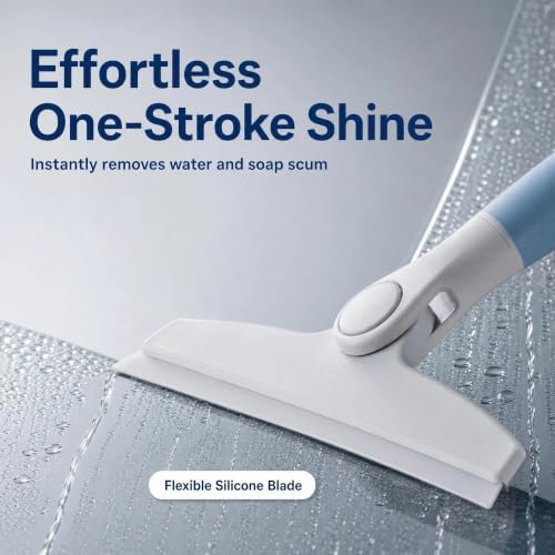 10" Silicone Squeegee for Shower Glass Doors, Window Cleaning Squeegee - Image 3