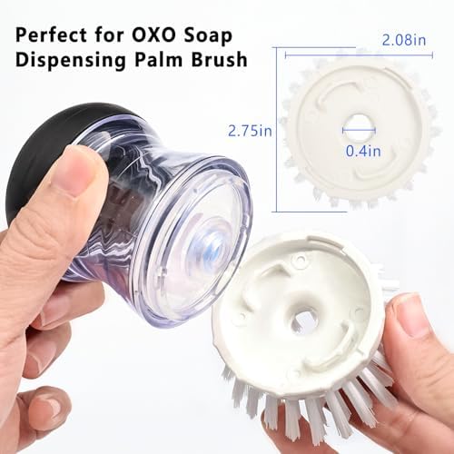 Dish Brush Replacement 4 Pack Compatible - Image 2