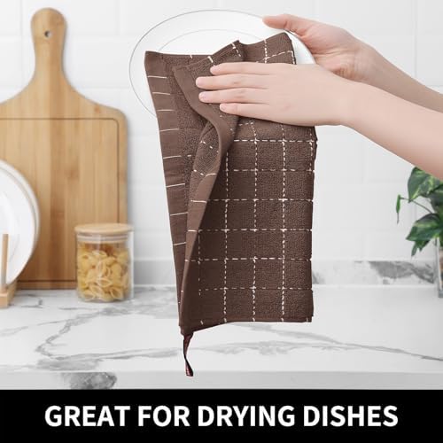 Homaxy 100% Cotton Terry Kitchen Dish Cloths, 6 Pack - Image 3