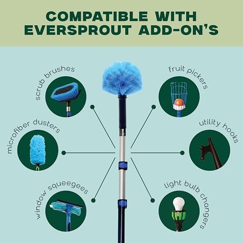 EVERSPROUT 5-to-12 Foot Cobweb Duster & Pole Combo, Extendable to 20 Ft - Image 5