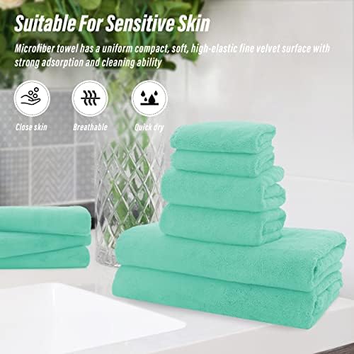 MOONQUEEN Ultra Soft Microfiber Coral Velvet Towel Set - Image 7