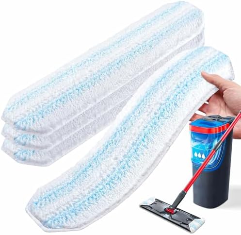 AIR U+ Mop Replacement Pads for O Cedar H2prO Flat Mop System, 4 Pack Mop Pads by AIRU