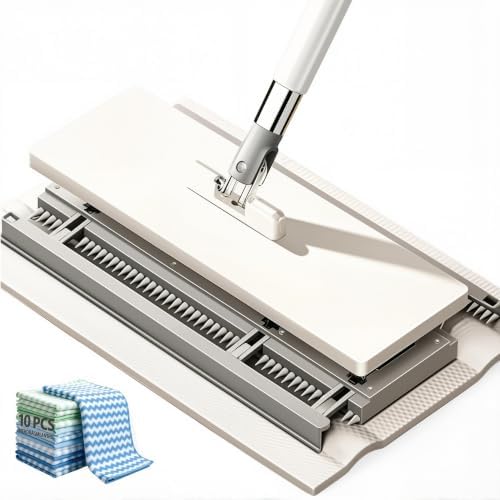 Hands Free Flat Mop, 360° Rotating Clamp Mop by Growalleter