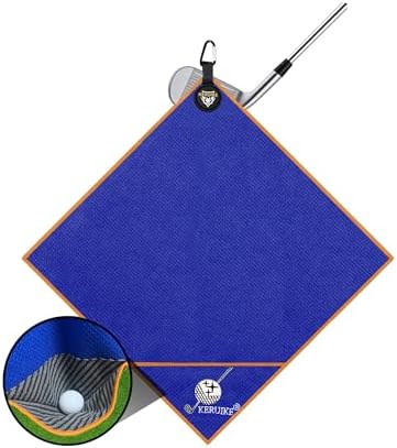 Magnetic Golf Towel with Upgraded Cleaning Pocket & Clip 20" x 20" by BoostYourOutdoorSportsGame