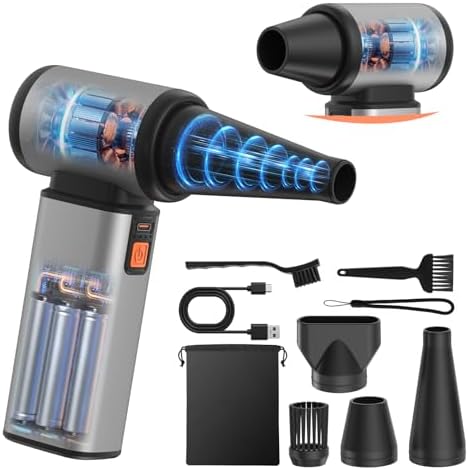 Compressed Air Duster 130000 RPM Powerful Electric Air Duster, Wireless Mini by Unknown