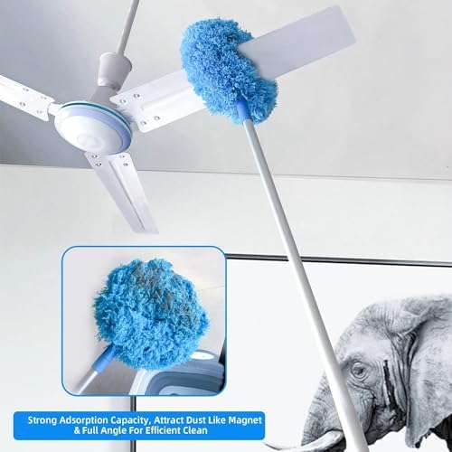 Ceiling Fan Duster Retractable Ceiling Cleaner Reusable Microfiber Ceiling Fan - Image 3