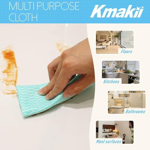KMAKII Reusable Kitchen Cleaning Cloths, 80 Pack, 11.8 x 21 Inches - Image 4