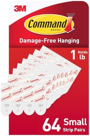 Command Indoor Small Replacement Strips, 64 Strips by Command