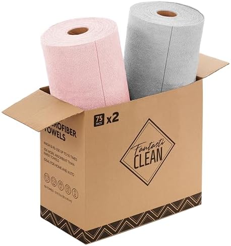 Fantasticlean Microfiber Cleaning Cloth Rolls-150 Sheets by Fantasticlean