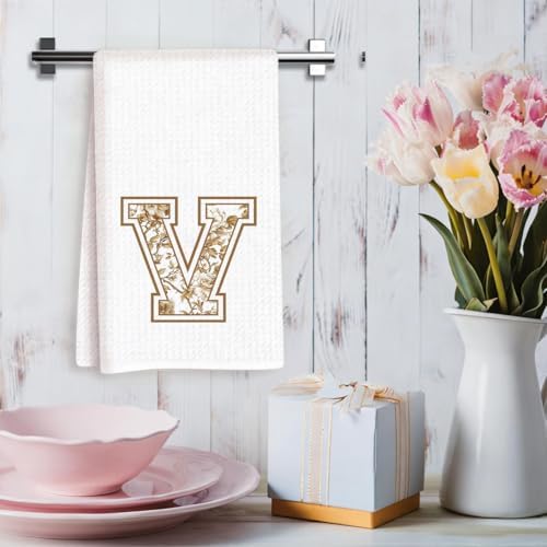 Chinoiserie Initial Kitchen Towels, Personalized Kitchen Towels, Personalized - Image 3
