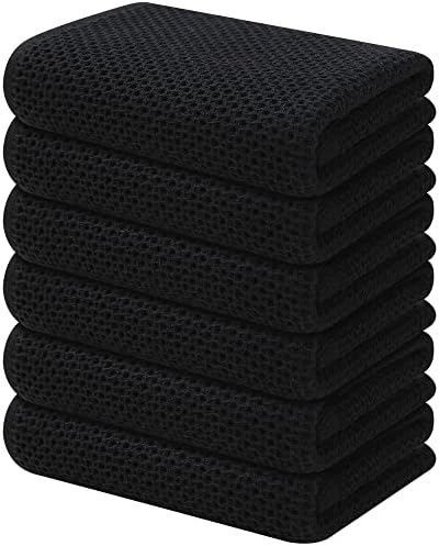 Kitinjoy 100% Cotton Waffle 6-Pack Kitchen Towels by Kitinjoy