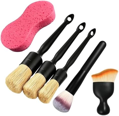 6 PCS Car Detailing Brush Set, Ultra Soft Bristles Auto Cleaning Brush Kit by Unknown