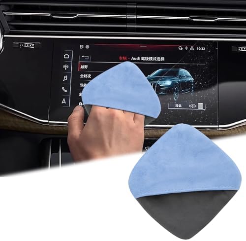 BFXM Car Screen Cleaner, 4.1''×4.1'' Blue Microfiber Dashboard Wipes by BFXM
