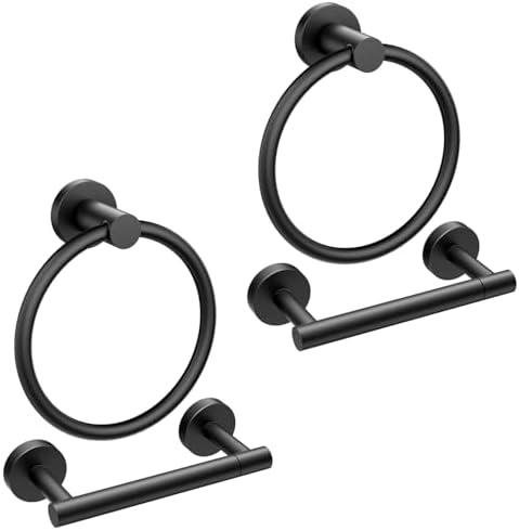 FORIOUS Toilet Paper Holder and Towel Ring Set, Bathroom Accessories Set by FORIOUS