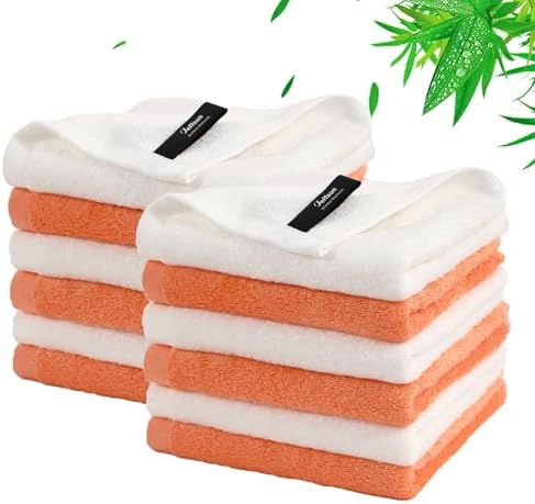 Wash Cloths 12 Pack, Face Towel by Jeffsun