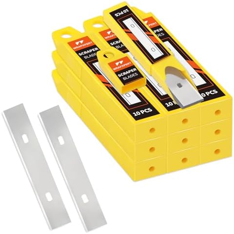 WRAPXPERT Scraper Blade 4 inch 100pcs Replacement Razor Blades by WRAPXPERT
