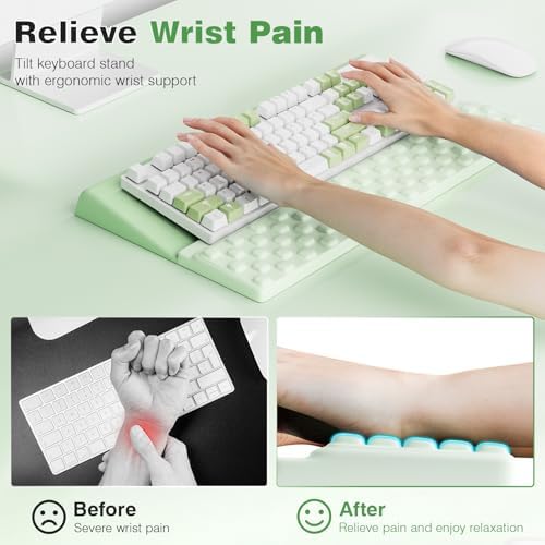 Ospelelf Keyboard Wrist Rest, Ergonomic Memory Foam Wrist Support - Image 2