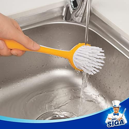 MR.SIGA Round Dish Brush with Suction Cup - Image 6